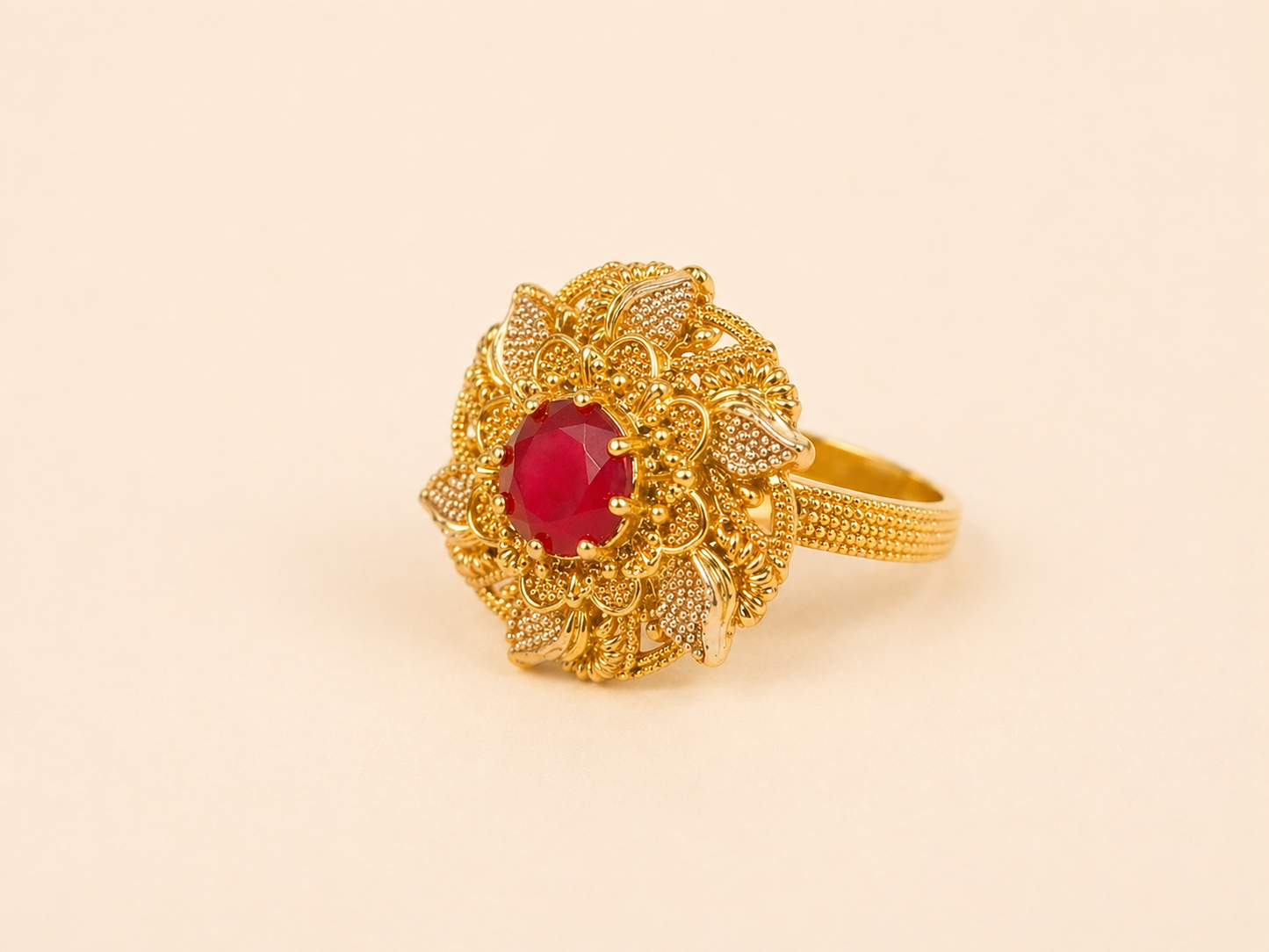 Ruby Bloom Ring