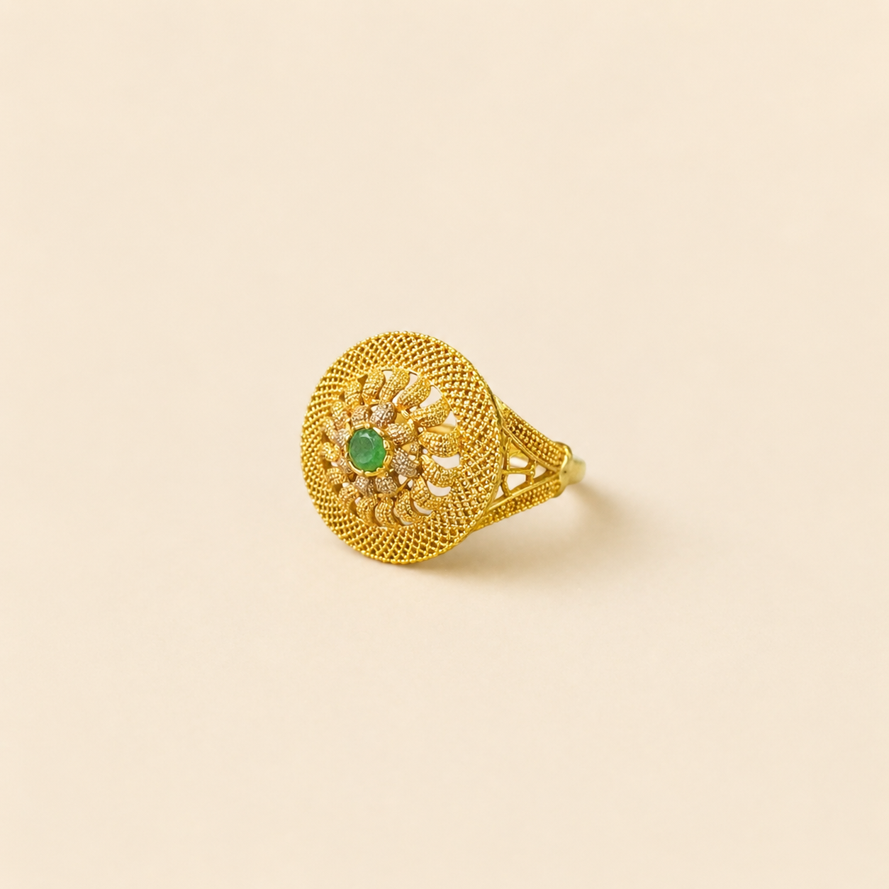 Emerald Sun Ring