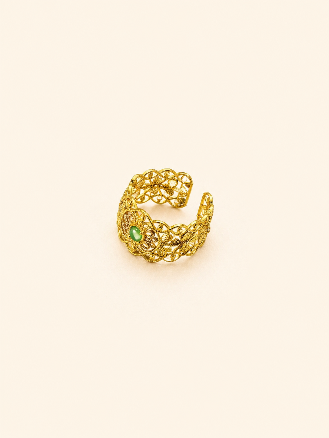 Emerald Crown Ring