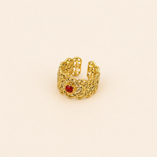 Ruby Crown Ring