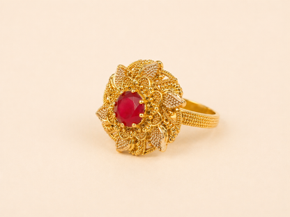 Ruby Bloom Ring