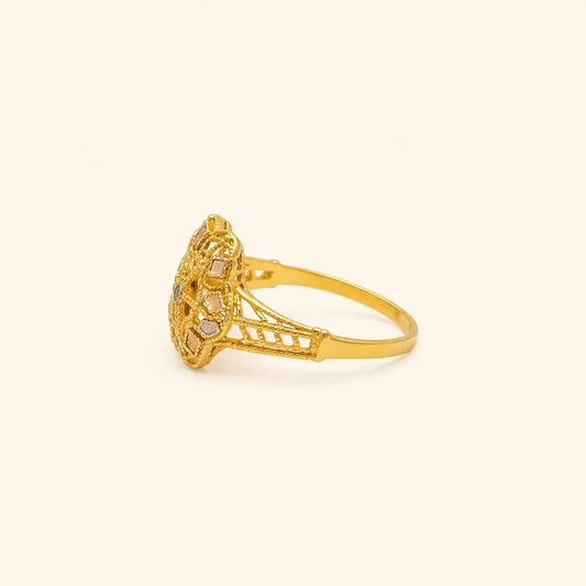 Golden Star Bloom Ring