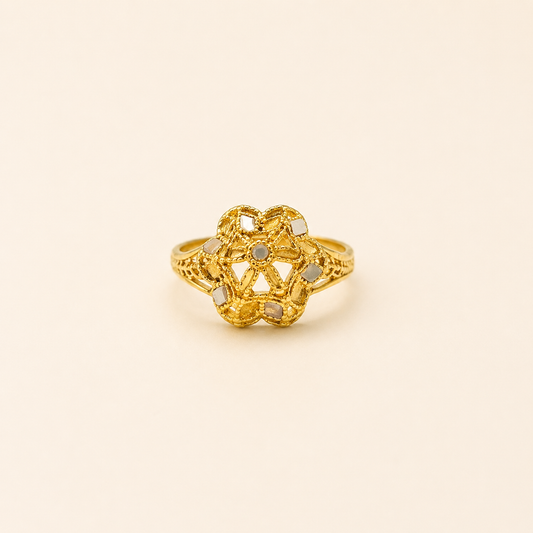Golden Star Bloom Ring