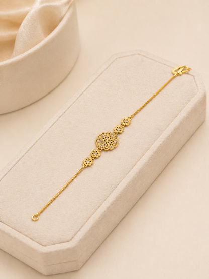 Golden Flora Medallion Bracelet