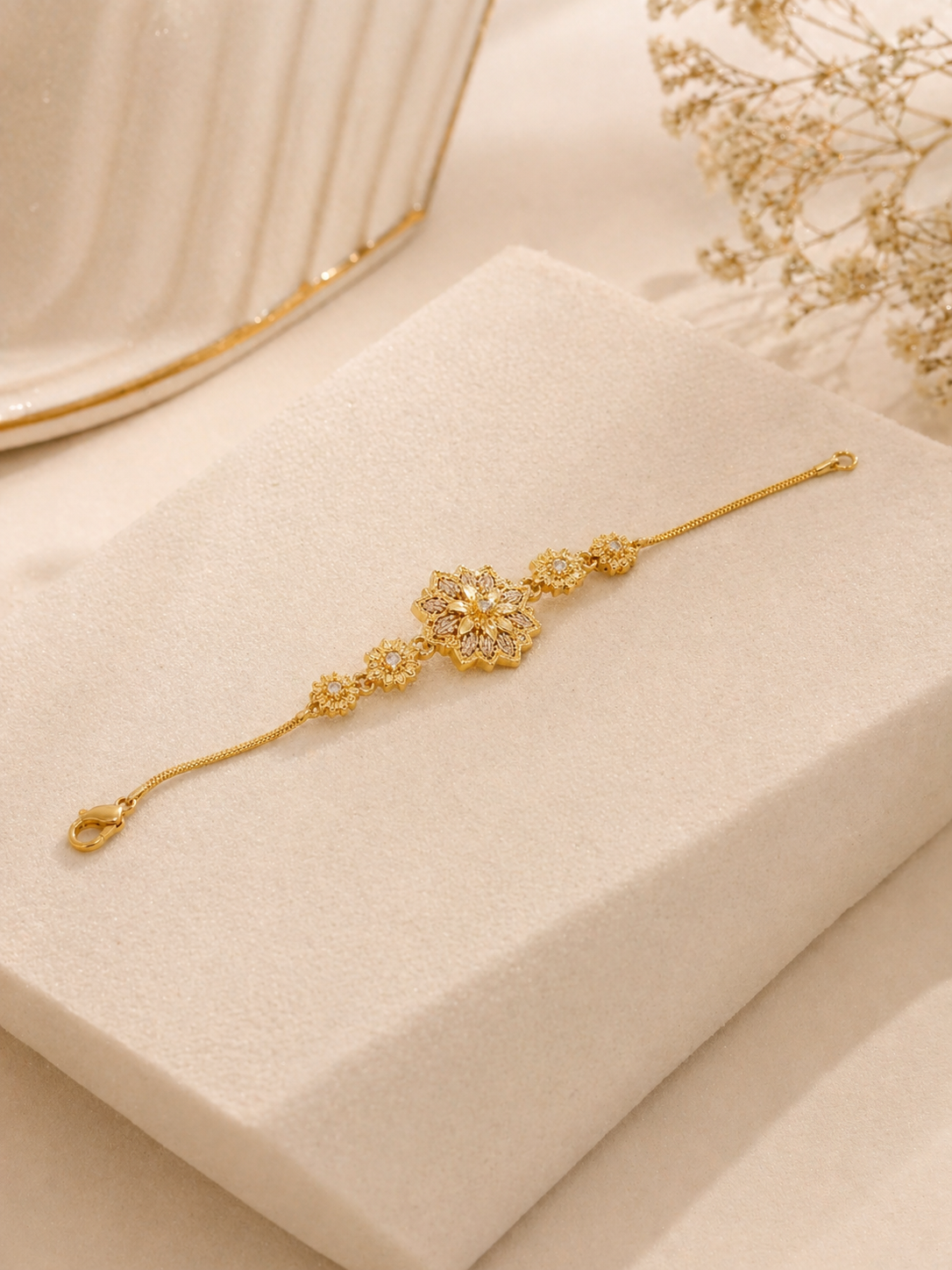 Golden Sunflower Glow Bracelet