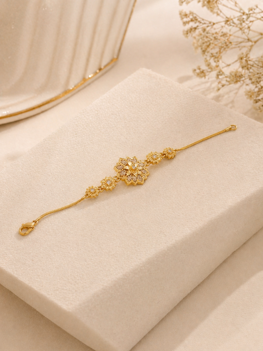 Golden Sunflower Glow Bracelet