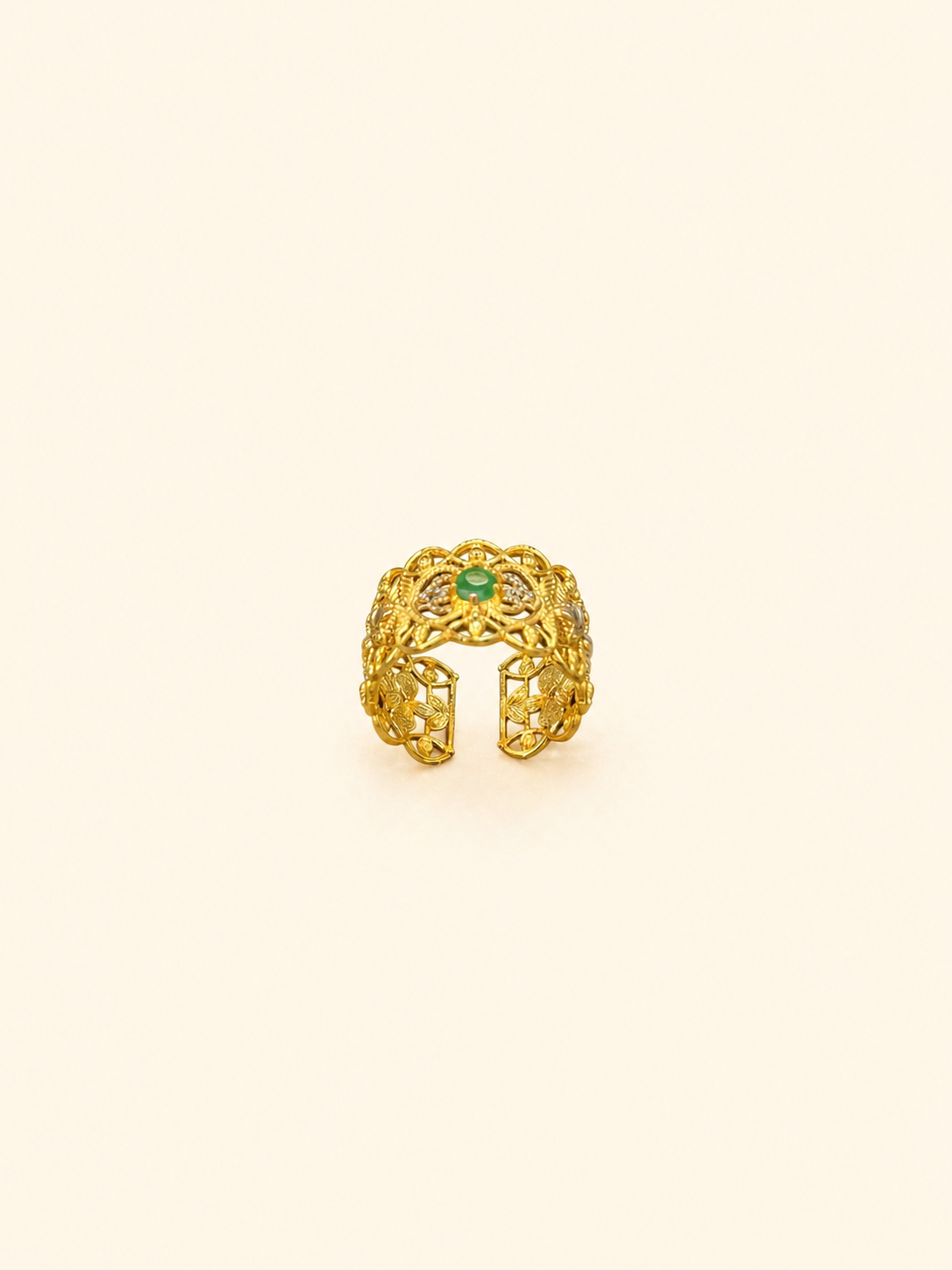 Emerald Crown Ring